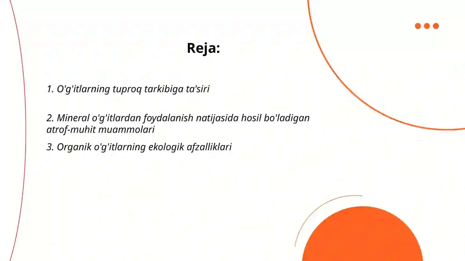 O‘g‘it qo'llash tizimining ekologik muammolari 2