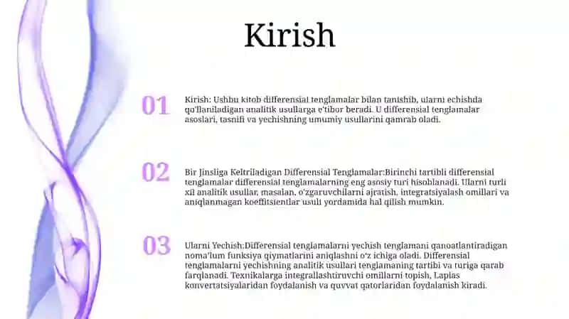 Bir Jinsliga Keltriladigan Differensial Tenglamalar Va Ularni Yechish 2