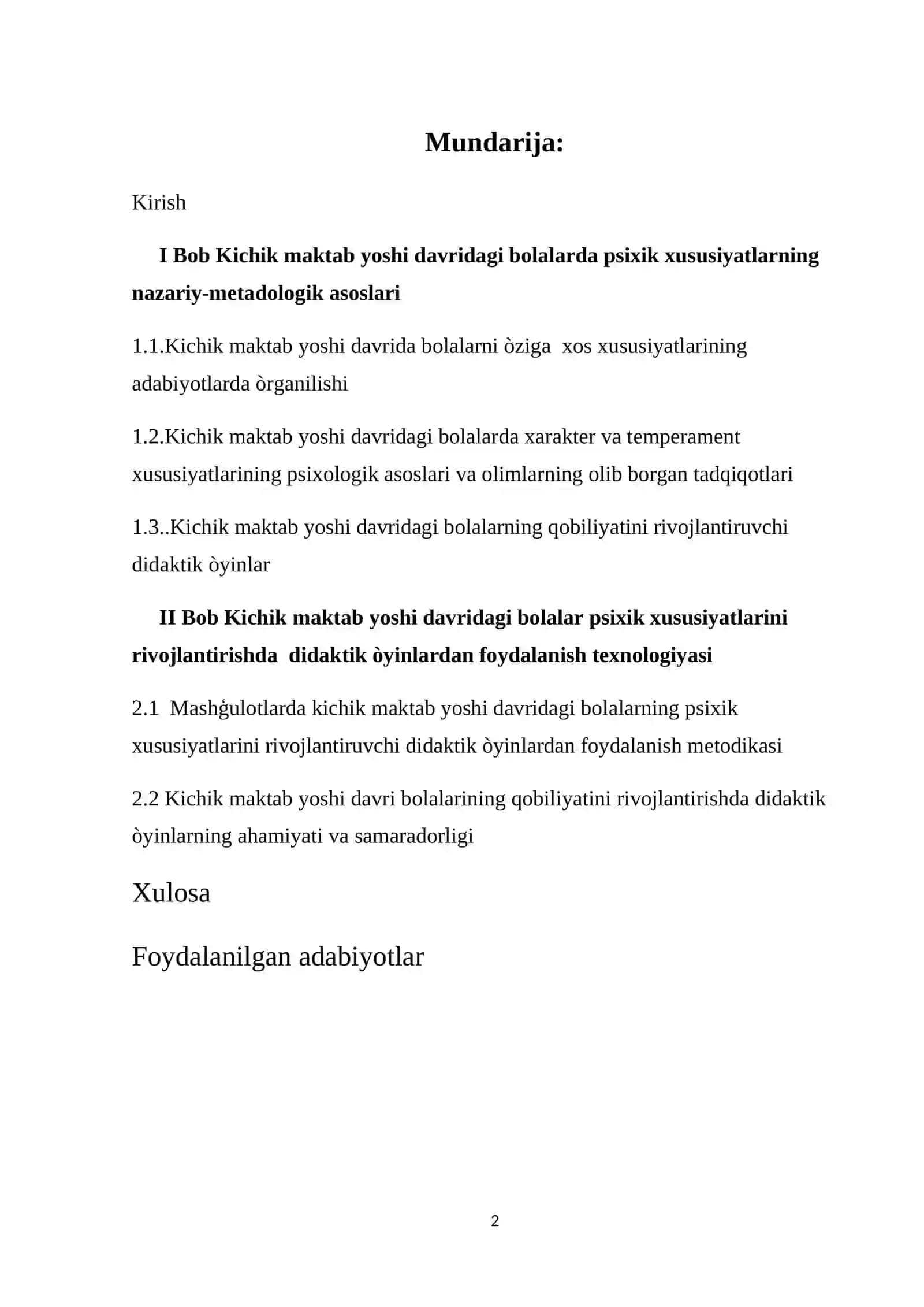 Kichik maktab yoshidagi bolalarda psixik xususiyatlar 2