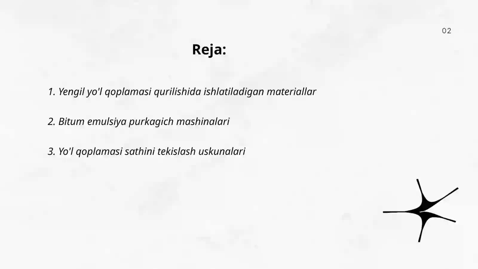 Yengil turdagi yo'l qoplamasi qurish mashinalari 2