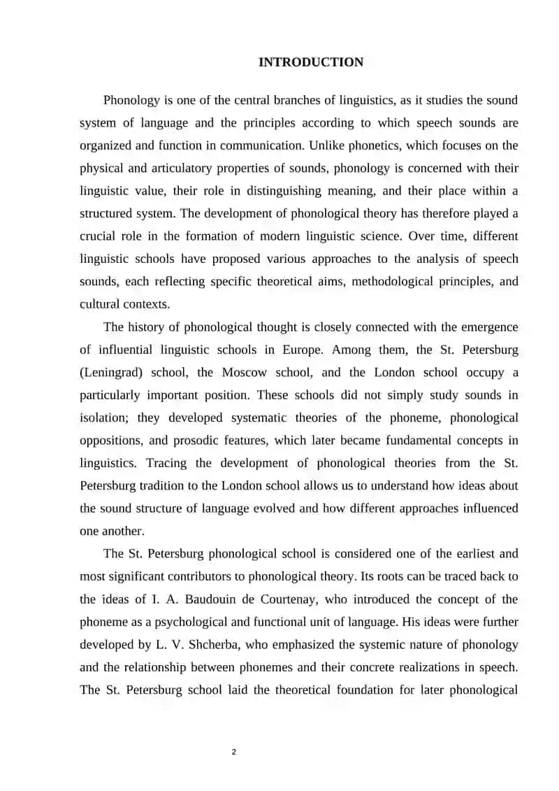Development of phonological theories from the St Peterburg to London schools 2