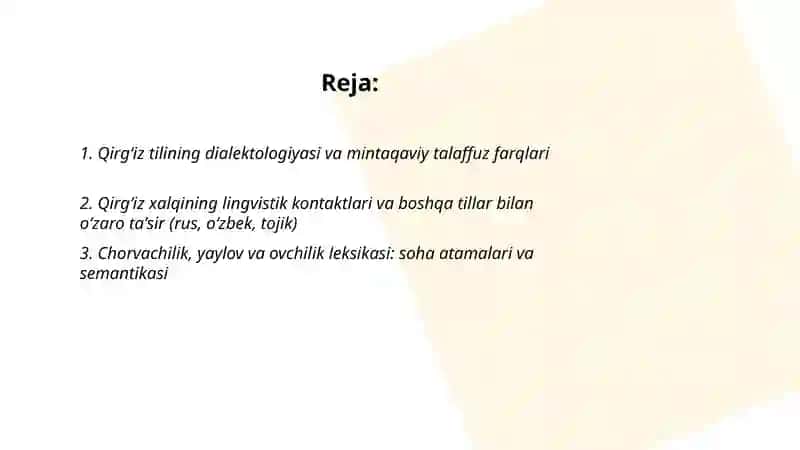 Qirgʻiz halqini lingvistik, antropologik, etnologik, etnografik, etnomadaniyati 2