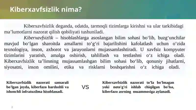 Kiberxavfsizlik 2