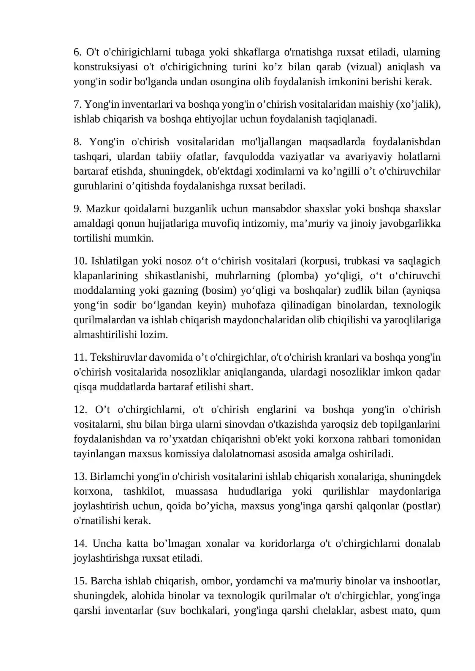 Fabrikalarda yong;inga qarshi kurashish tizimi uskunalarda xavfsizlik qoidalari 2