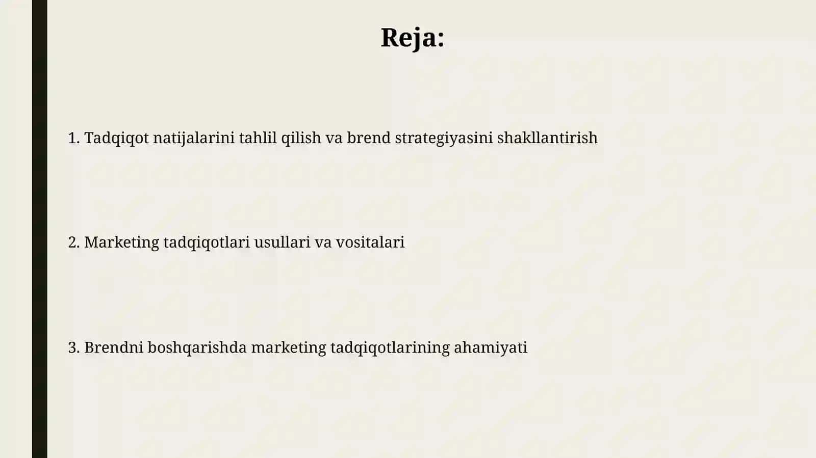 Brendni boshqarishda marketing tadqiqotlari 2