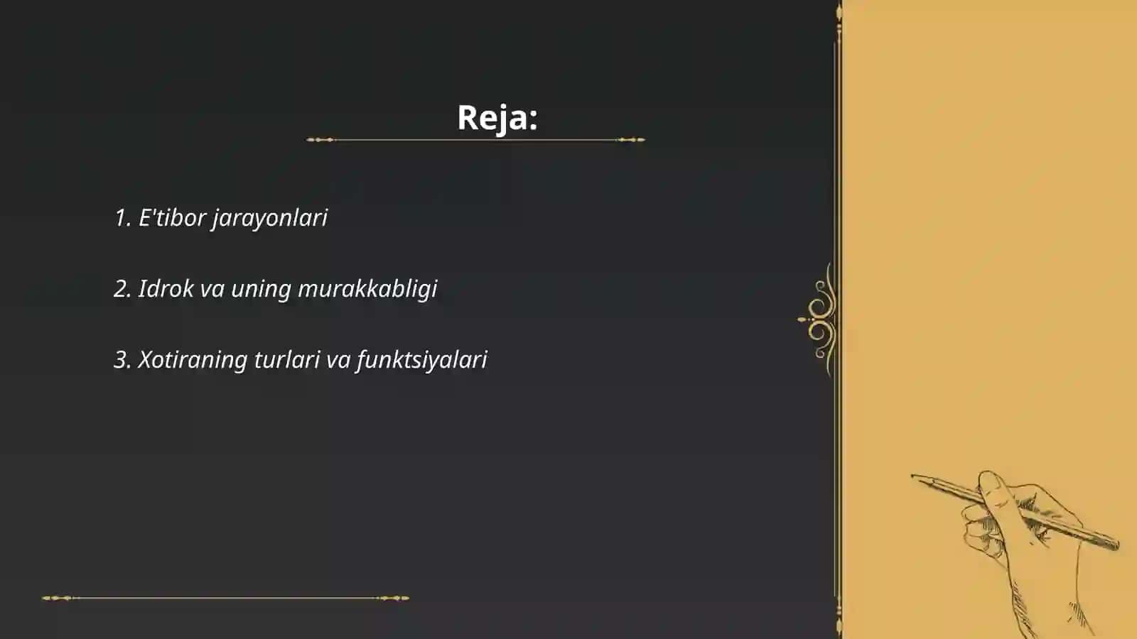 Psixologiyadan fanidan Murakkab bilish jarayonlari 2