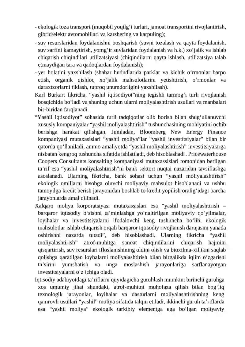 Yashil moliyalashtirish 2