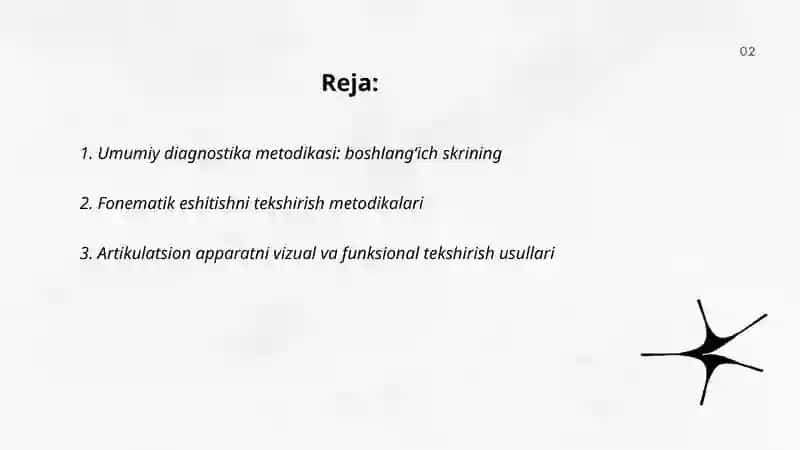 Umumiy diagnostika metodikasi 2