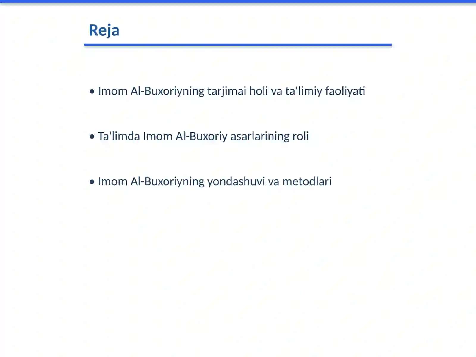 Imom Al-Buxoriyning pedagogik gʻoyalari 2