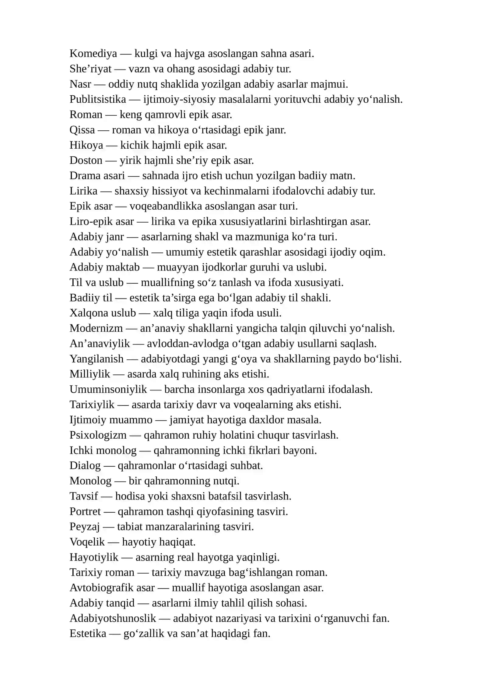 YANGI O‘ZBEK ADABIYOTIDAN 100 TA LUG‘AT 2
