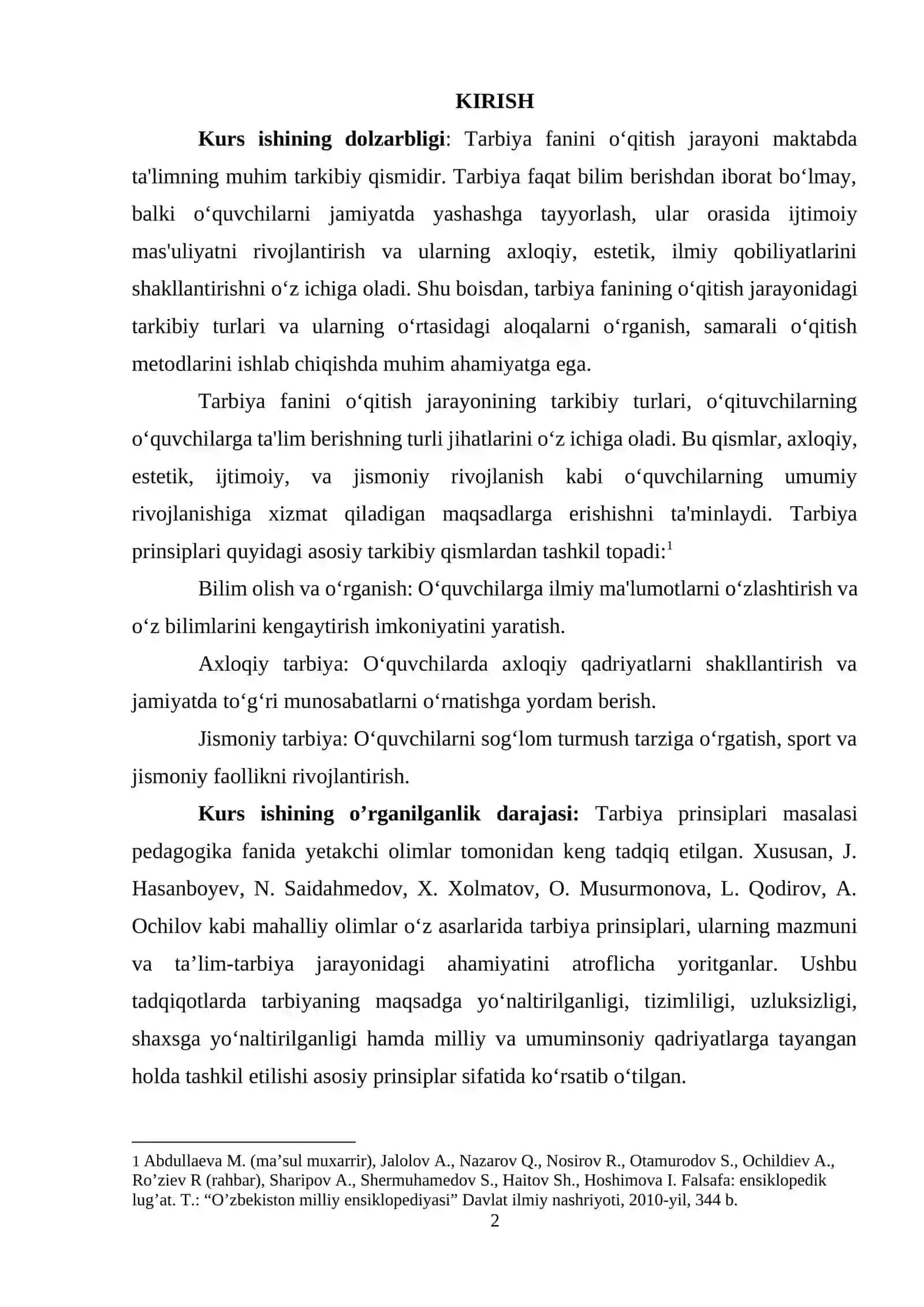 Tarbiya fanini o‘qitish jarayoni 2