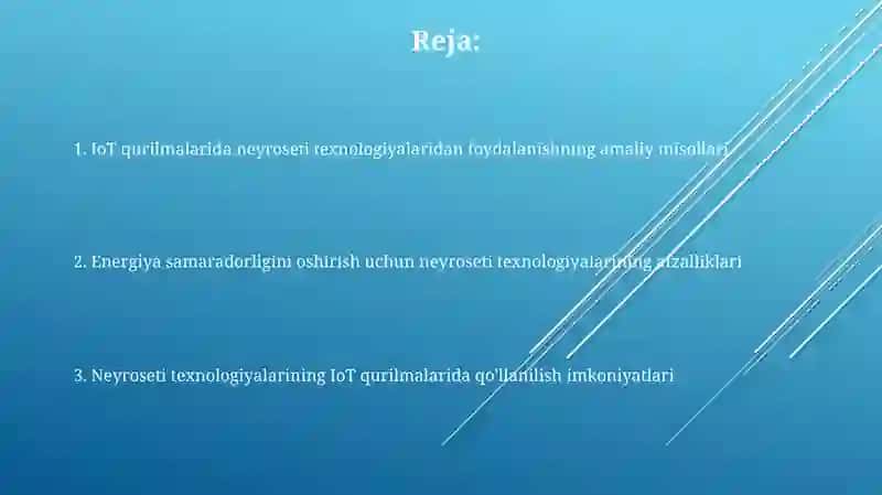 Neyroseti Texnologiyalar va IoT Qurilmalari 2