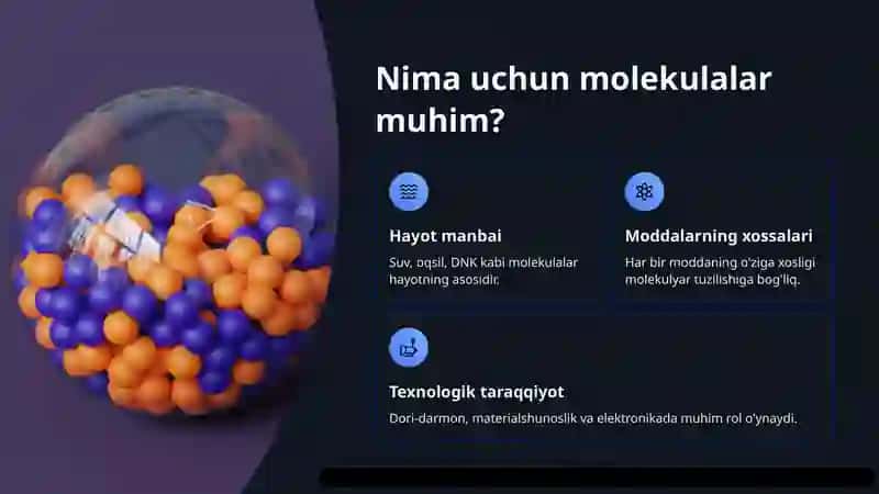 Molekulaning oʻlchami va massasi: Koinotning kichik qahramonlari 2