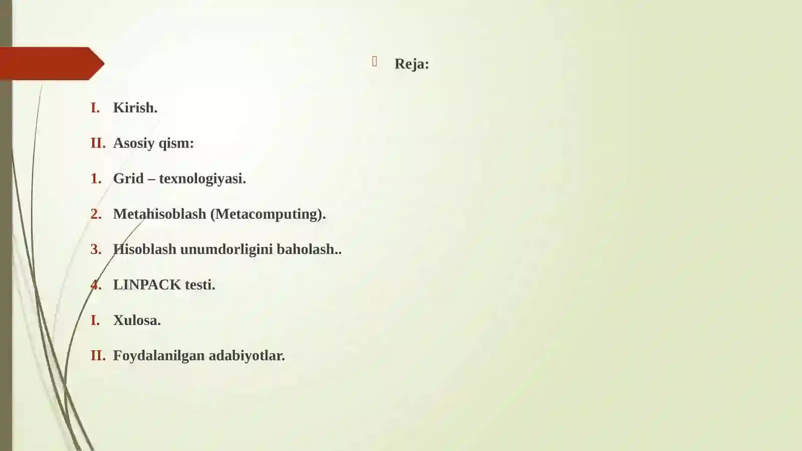 Grid – texnologiyasi va metahisoblash, unumdorlikni baholash (MIPS, FLOPS), LINPACK test 2