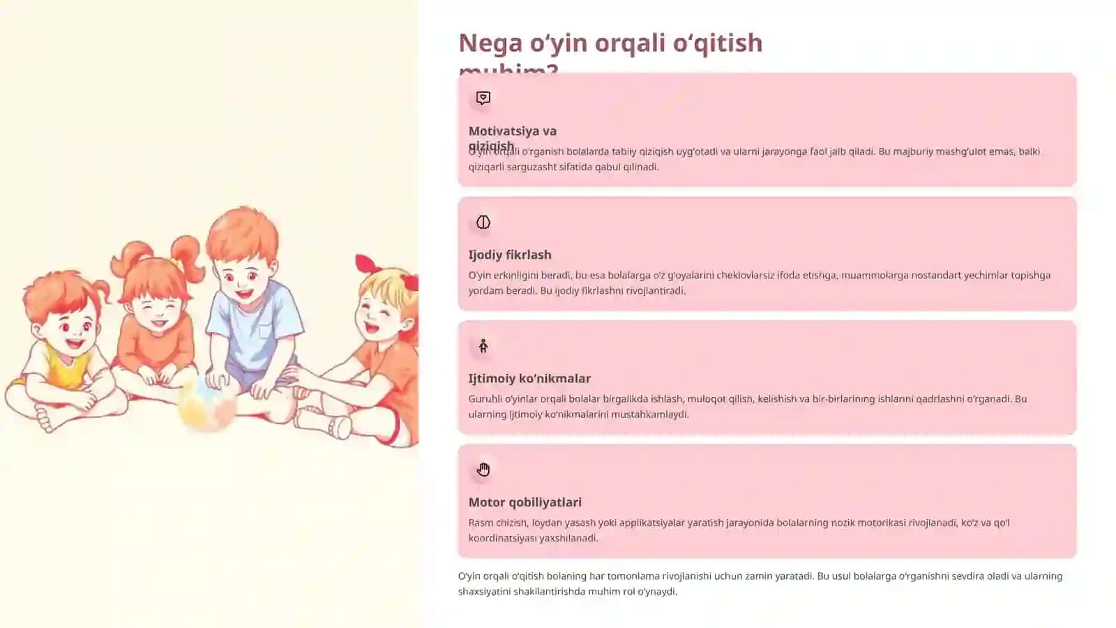 Oʻyin orqali tasviriy faoliyatga oʻrgatish 2