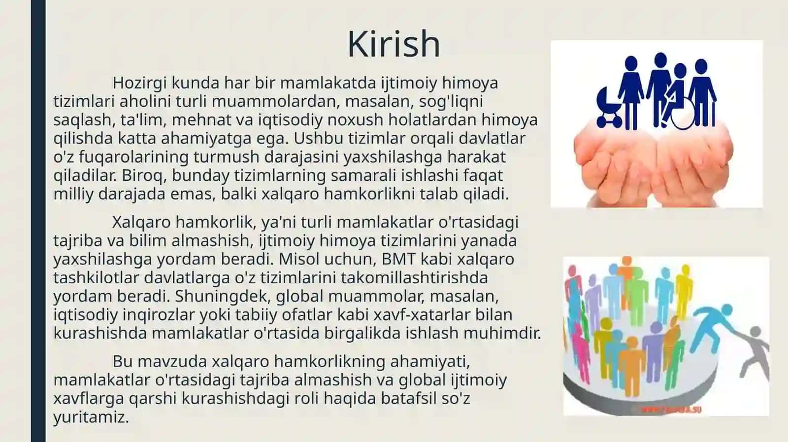 Aholini ijtimoiy himoya qilish tizimida xalqaro hamkorlikning oʻrni 2