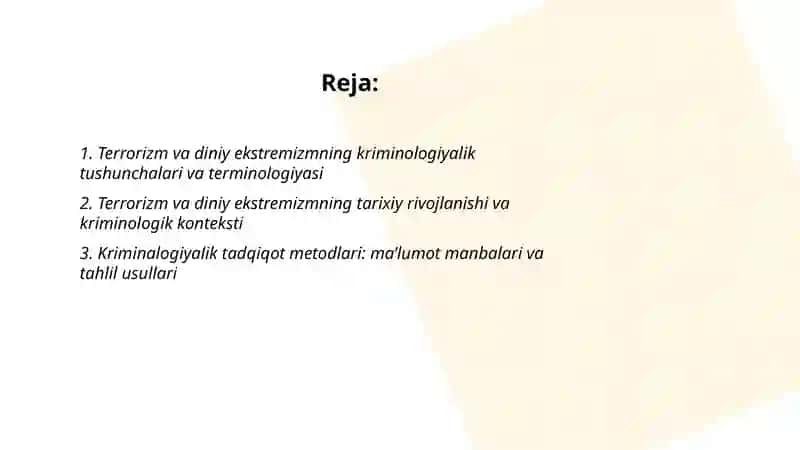 Terrorizm va diniy ekstremizmning kriminalogiyalik xarakteristikasi 2