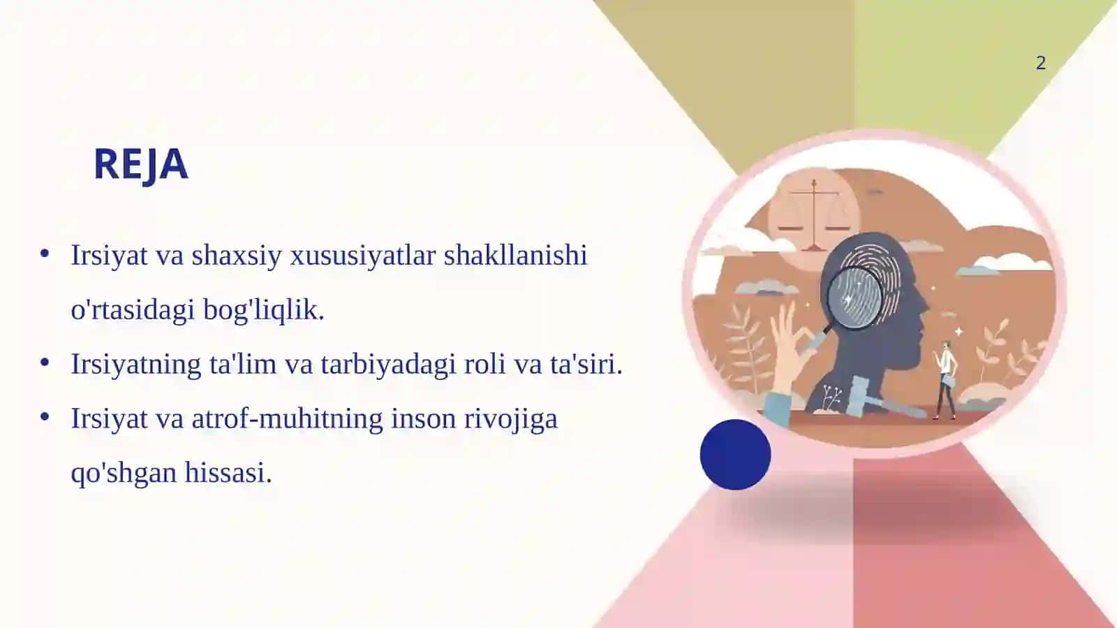 Irsiyatni inson rivojlanishi va shakllanishida ahamiyati (psixologiya va pedagogika) 2