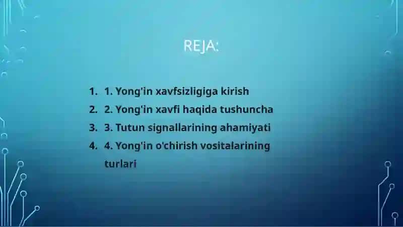 Yong'in xavfsizligi asoslari 2