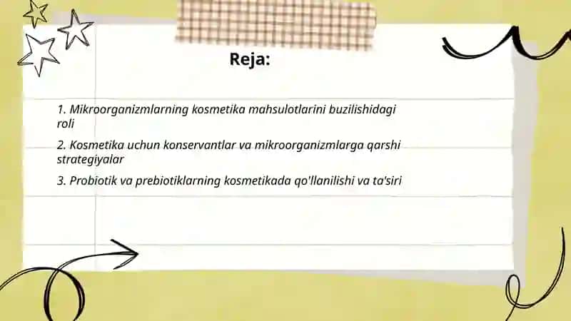 Kasmetika mahsulotlarini ishlab chiqarishda mikroorganizmlarni roli 2