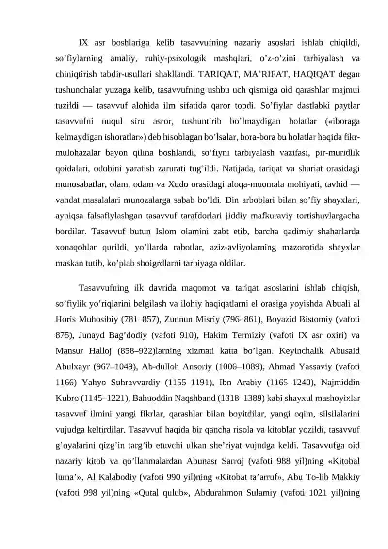 Tasavvuf tushunchasi va uning mohiyati 2