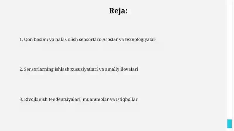 Qon bosimi va nafas olish datchiklari 2