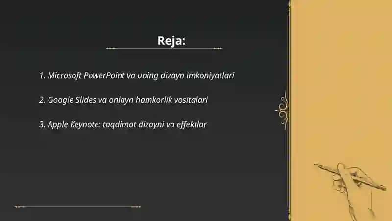 Microsoft PowerPoint va uning dizayn imkoniyatlari 2