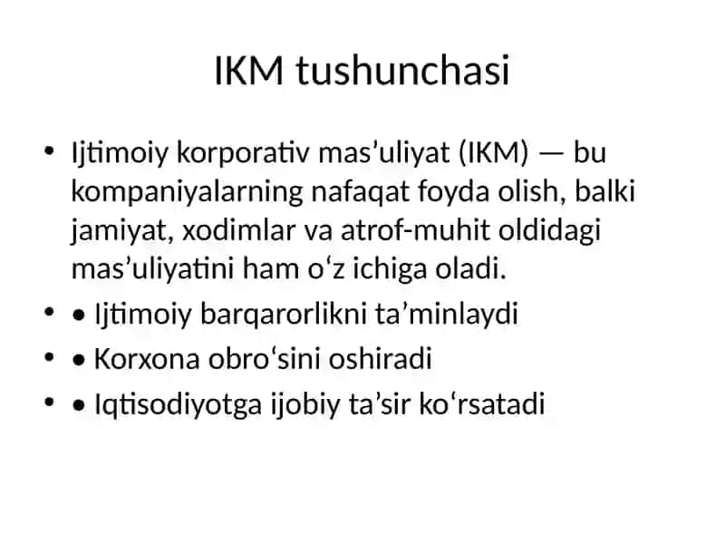 Ijtimoiy korporativ mas’uliyatning iqtisodiyotga ta’siri 2