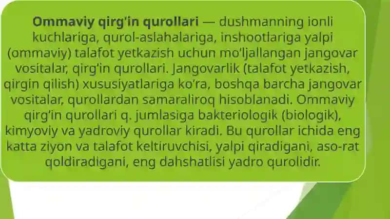 Jabrlanish o’chog’ining tibbiy taktik tasnifi. Yo’qotishlar yadroviy qurol. Trotil ekvivalenti. Yadroviy portlash omilllari. 2