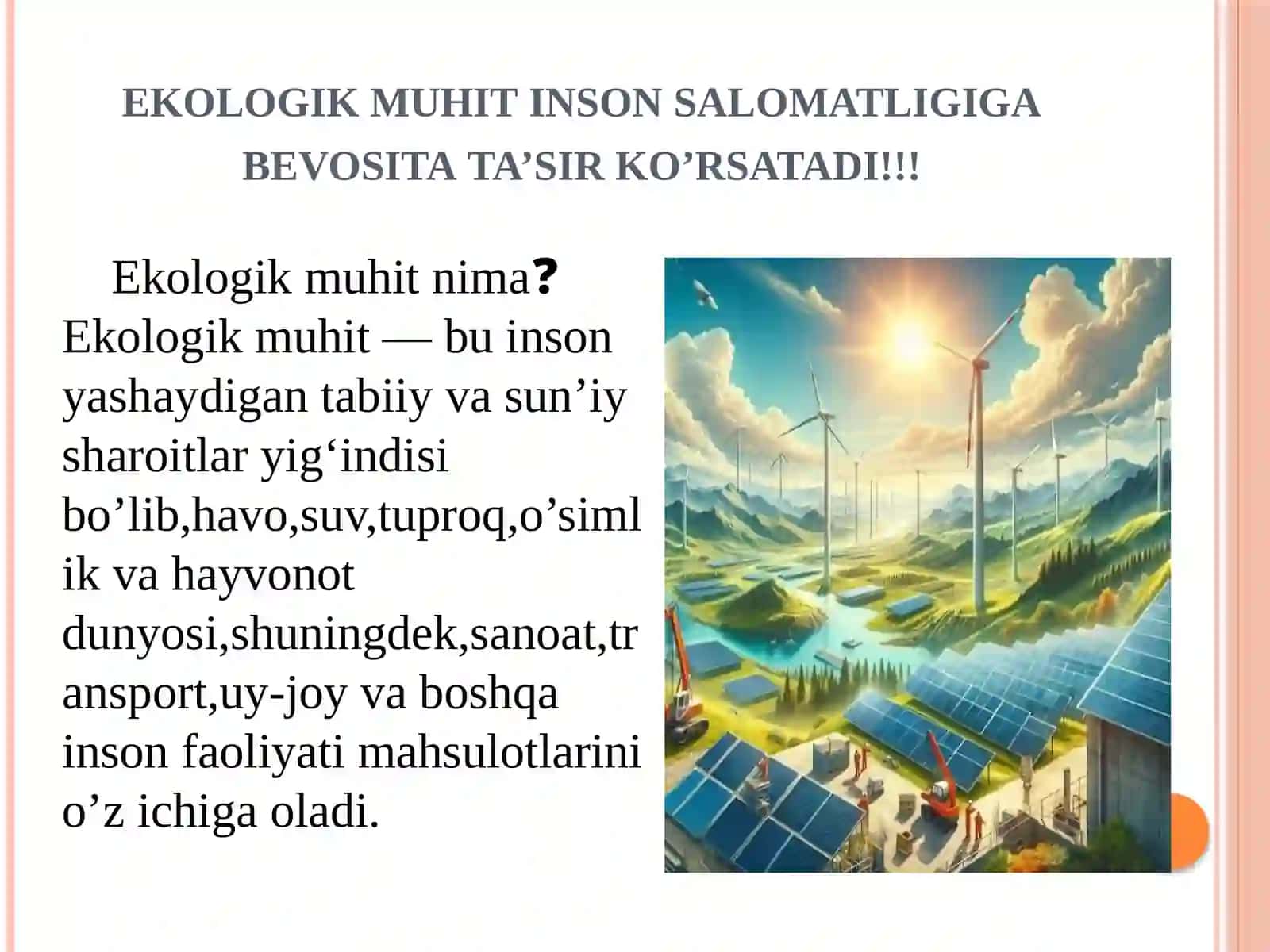 Ekologiya va inson salomatligi 2