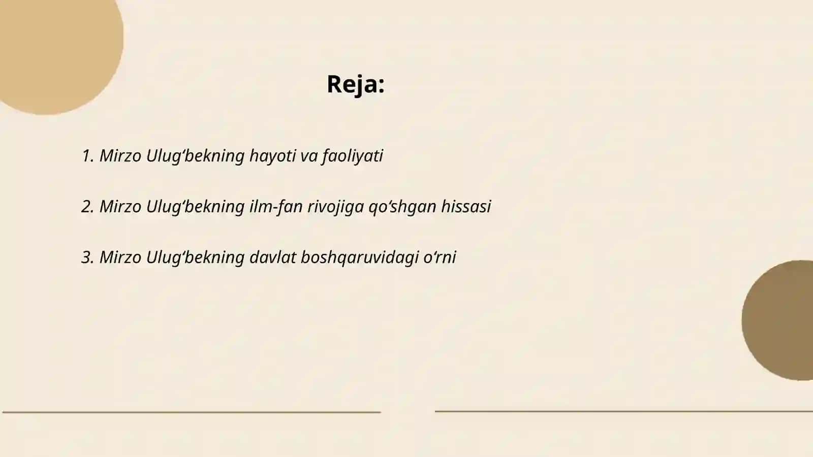 Mirzo Ulugʻbekning hayoti va faoliyati 2