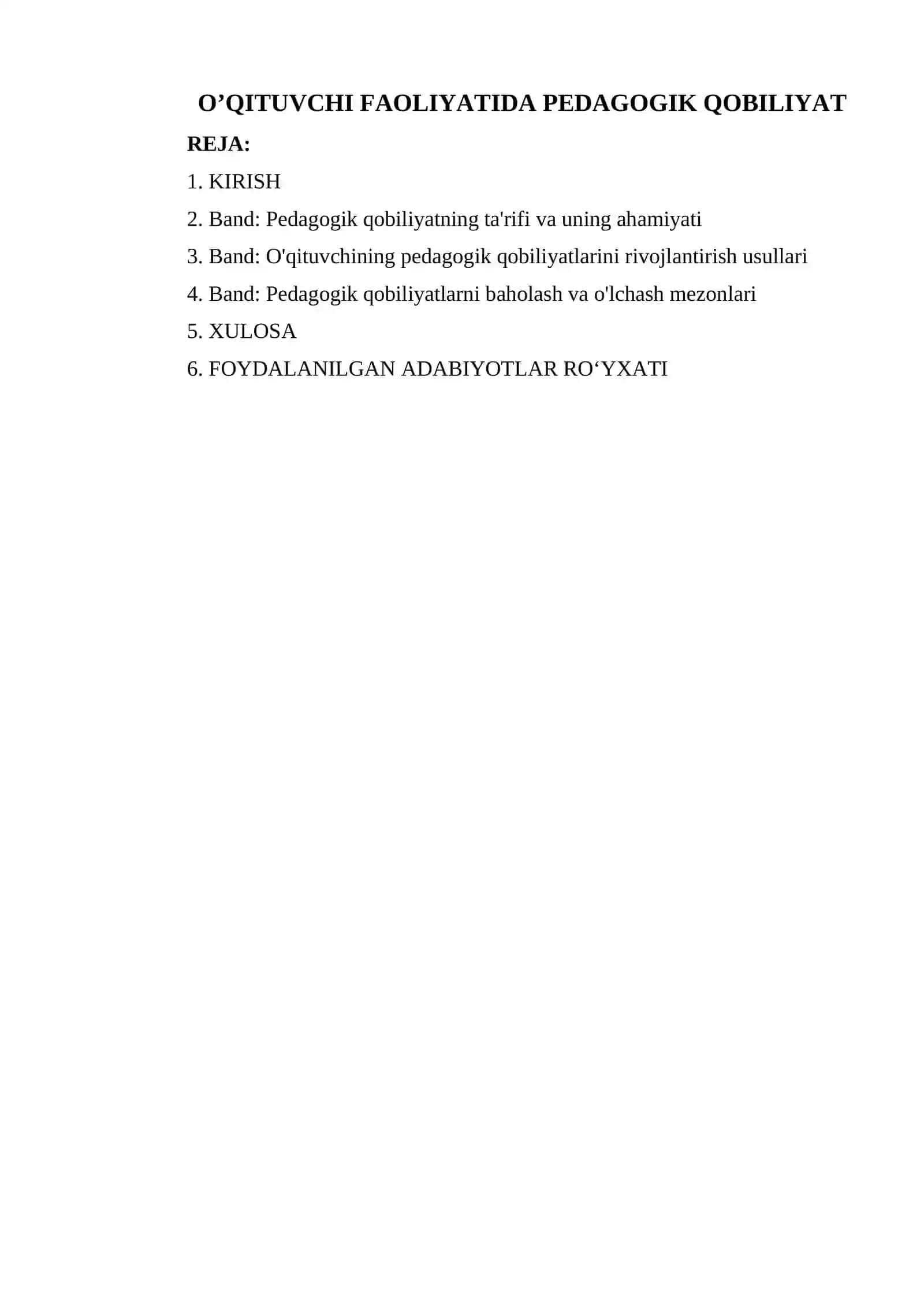O'QITUVCHI FAOLIYATIDA PEDAGOGIK QOBILIYAT 2