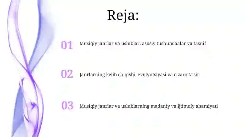 Musiqiy janr va uslublar 2