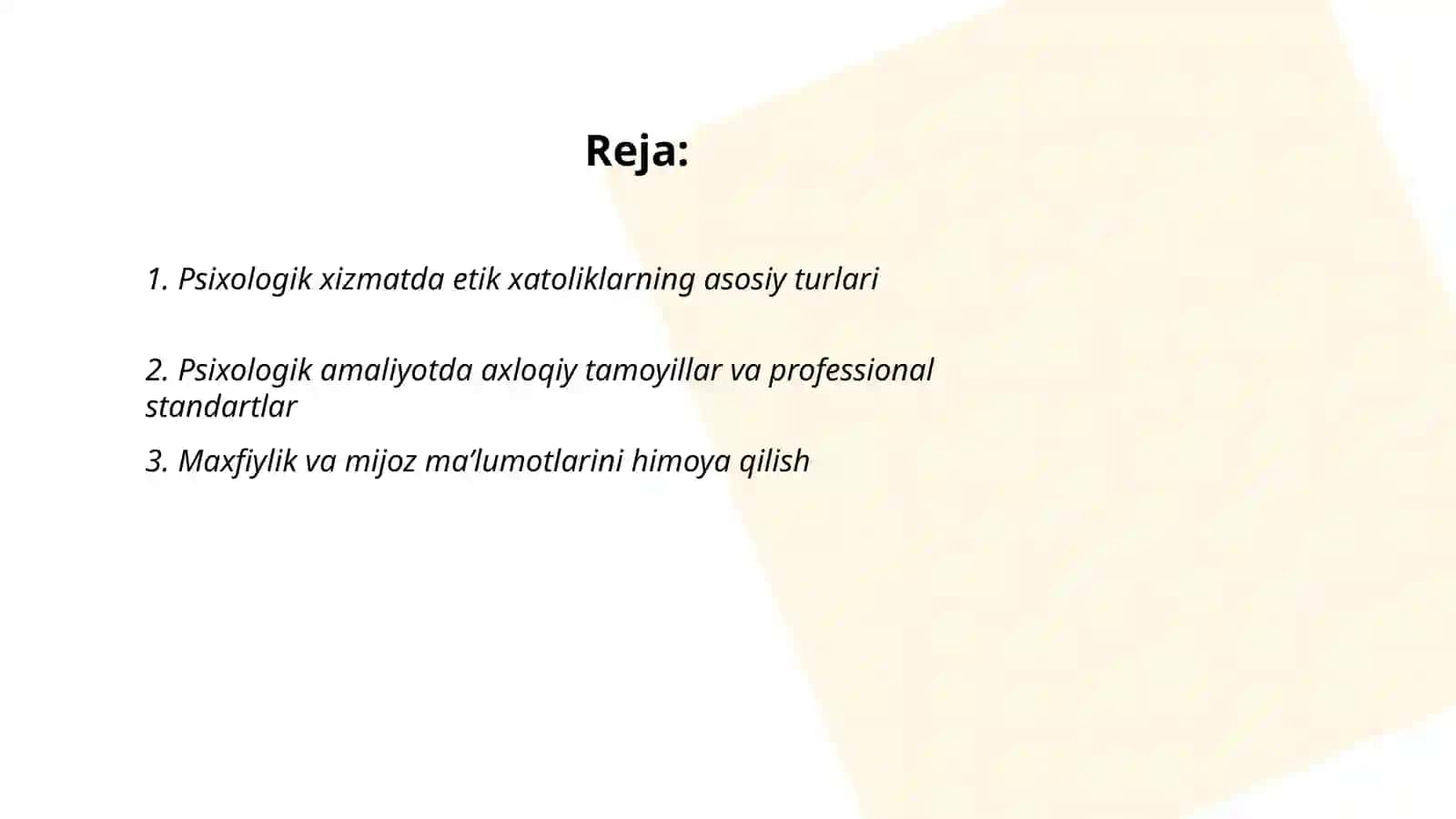 Psixologik xizmatda etik xatoliklar va ularni oldini olish 2