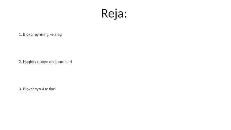 Blokcheynning kelajagi 2