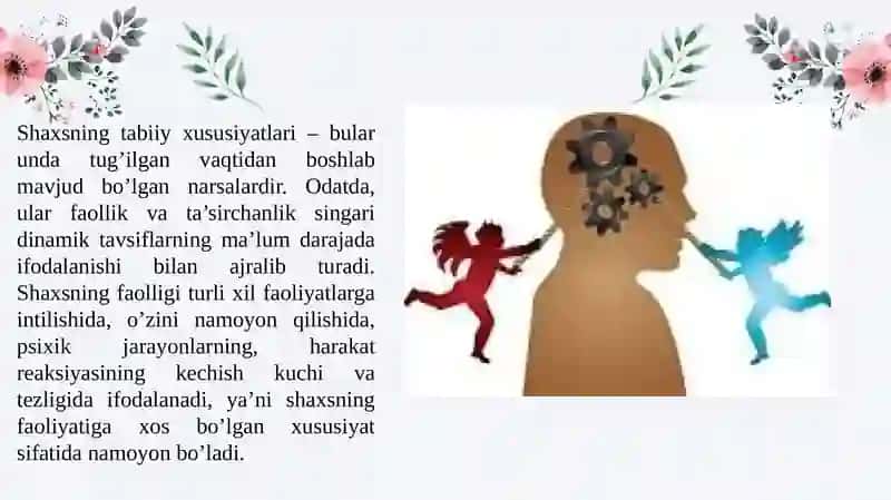 Ixtiyoriy xulq-atvor va faoliyatning boshqarishning psixofiziologik mexanizmlari 2