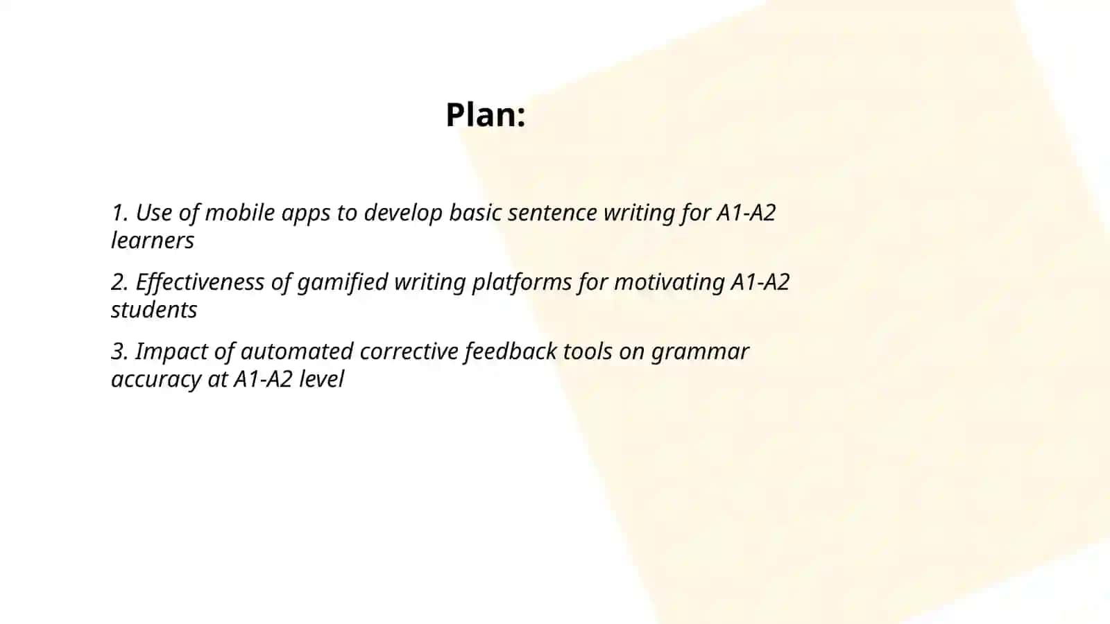 THE SIGNIFICANCE OF PEDAGOGICAL TECHNOLOGIES IN ENHANCING THE WRITING SKILLS OF A1-A2 LEARNERS 2
