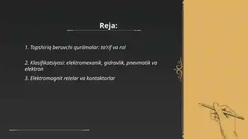 Topshiriq beruvchi qurilmalar 2