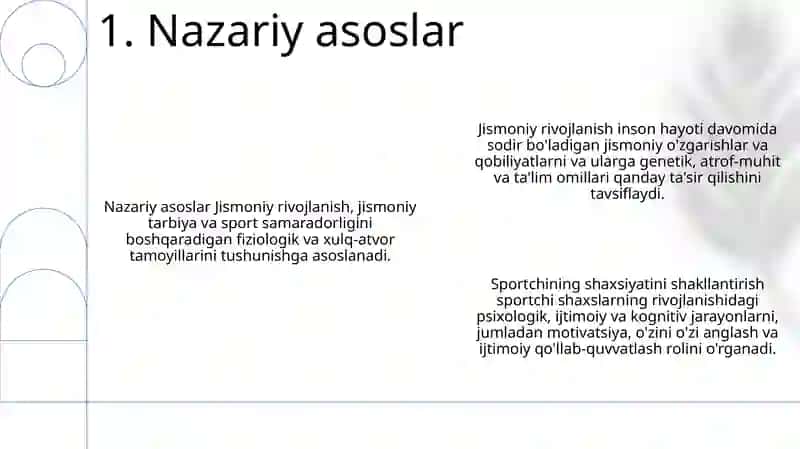 Jismoniy Rivojlanish Jismoniy Tarbiya Jarayonida Sportchi Shaxsining Shakllanishi 2