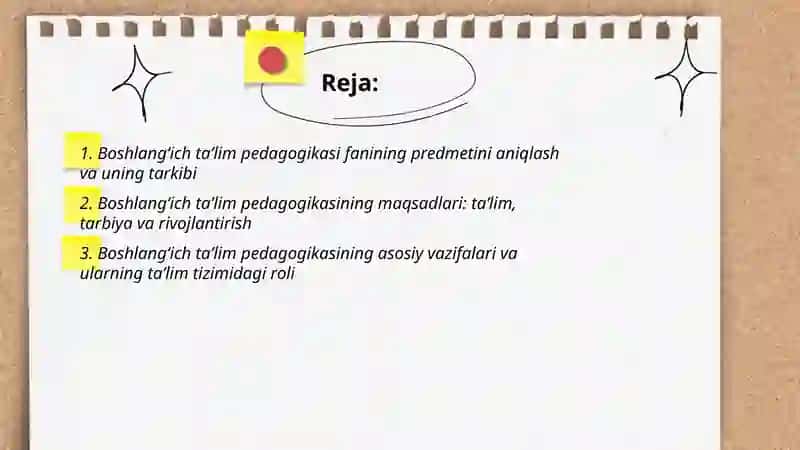 Boshlangʻich taʼlim pedagogikasi fanining predmeti, maqsadi, vazifasi ilmiy tadqiqot metodlari 2