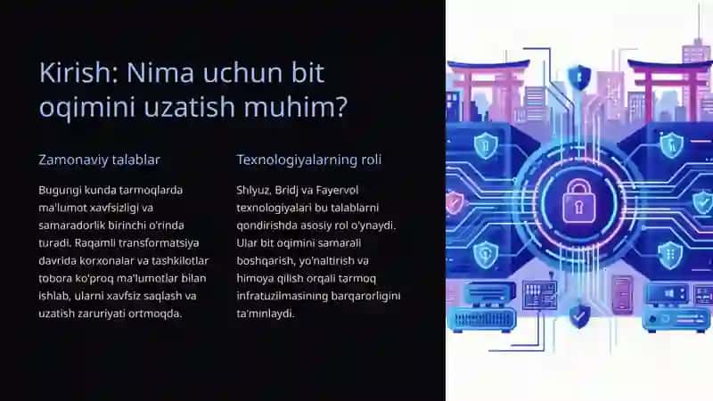 Shlyuz, Bridj va Fayervol. Bit oqimini uzatish 2