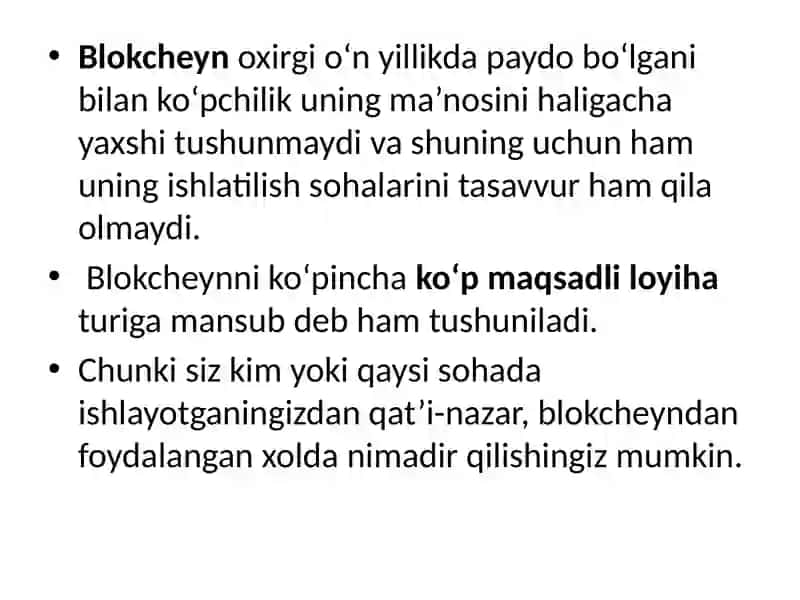 Blokcheyn tizimlari 2