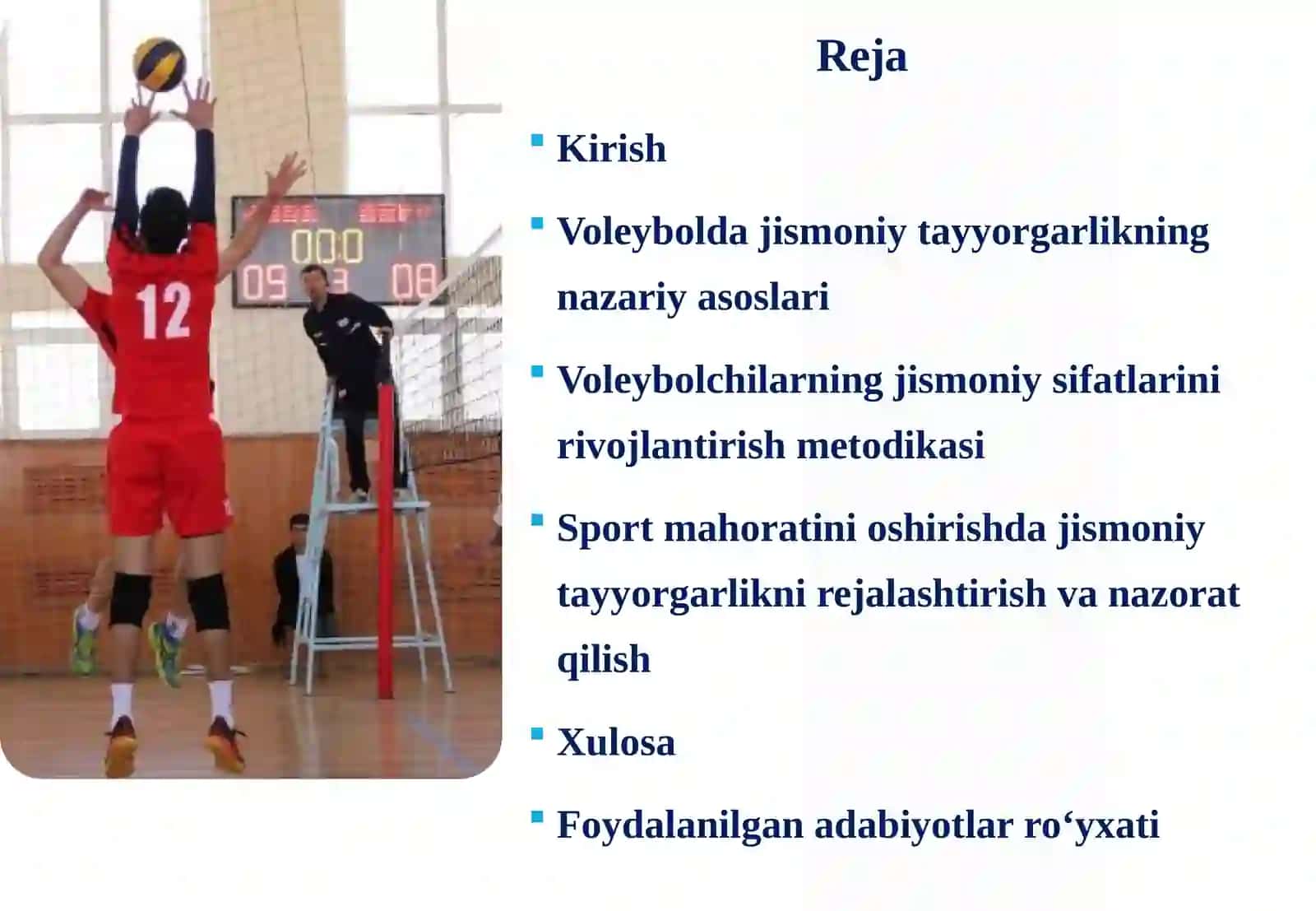 Voleybolchilarning jismoniy tayyorgarlik mahorati 2