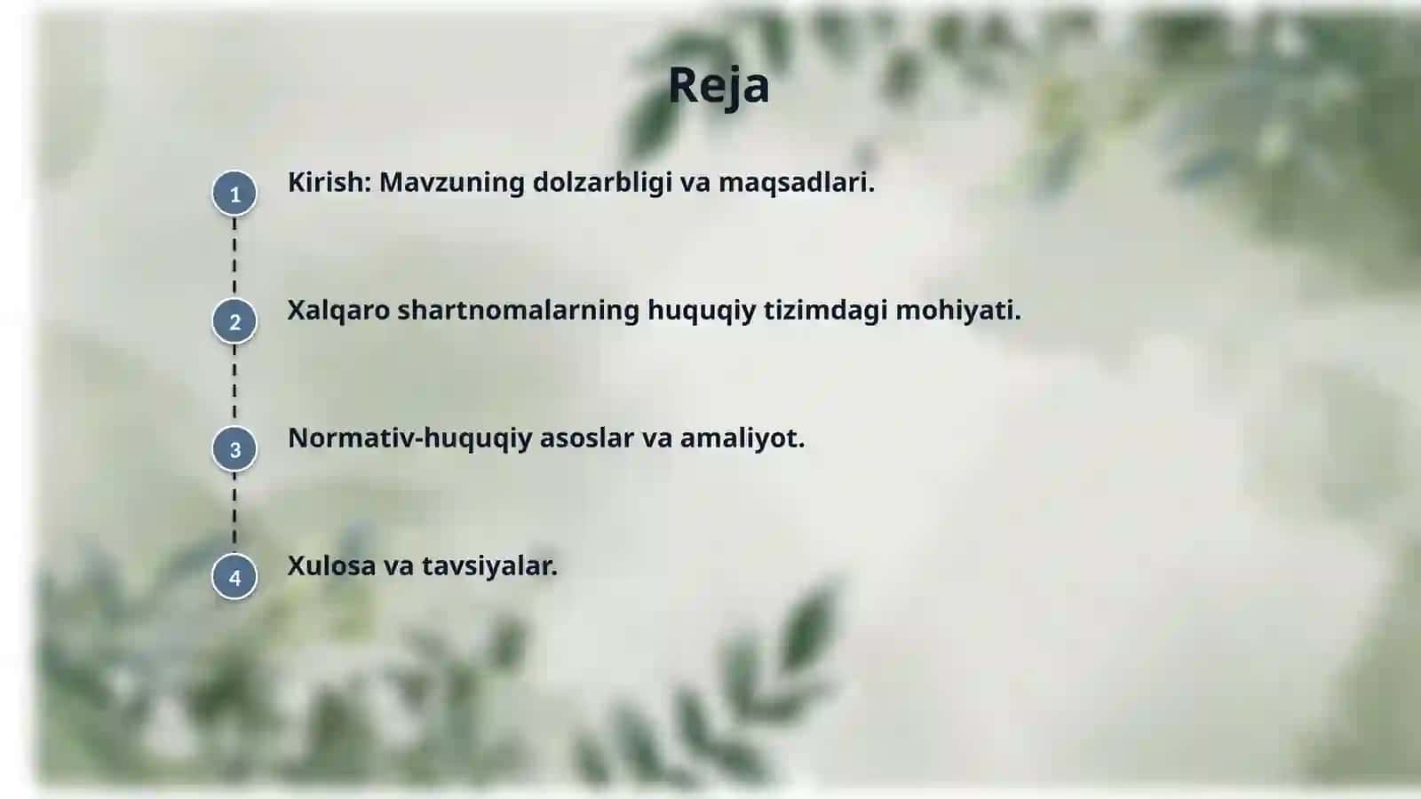 Xalqaro shartnomalarning milliy huquqiy tizimdagi oʻrni 2