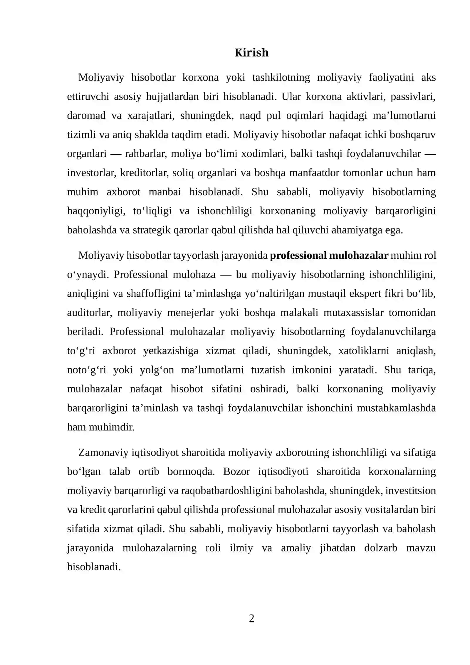 MOLIYAVIY HISOBOTNI TAYYORLASH VA TAQDIM ETISHNING TASHKILIY METODIK ASOSLARI 2