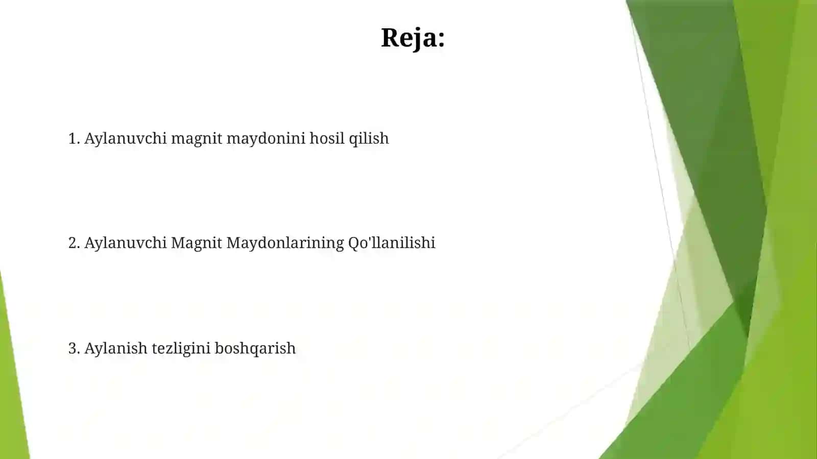 Aylanuvchi Magnit Maydonlar 2