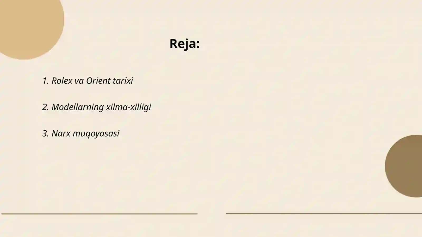 Rolex va Orient 2