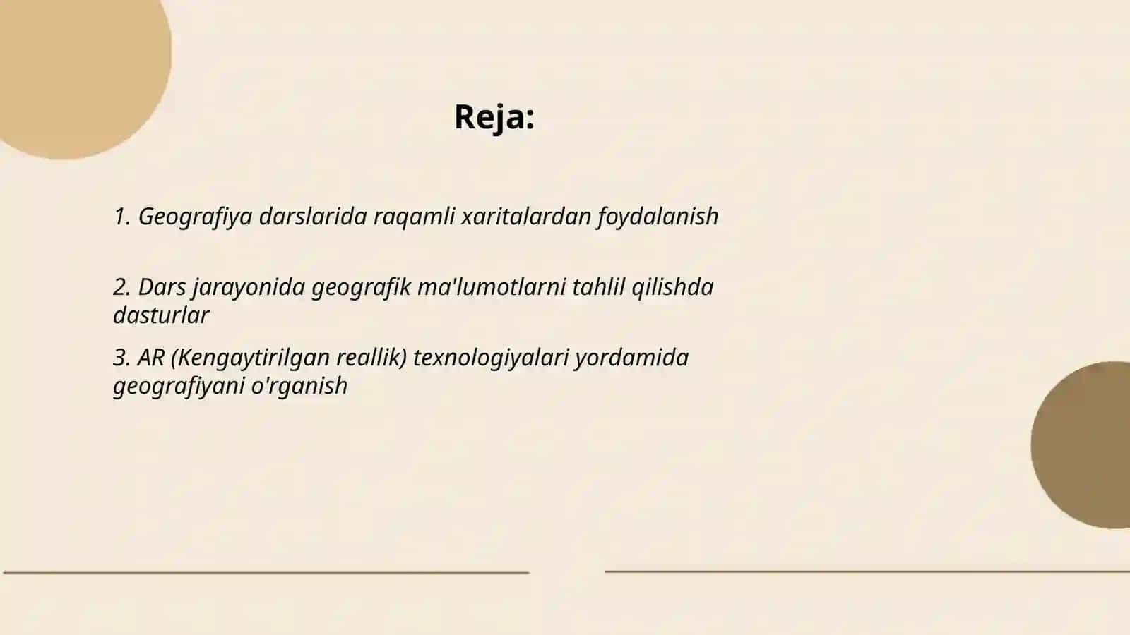 Geografiya darslarida inavatsiyon texnologiyalardan foydalanish yo'llari 2