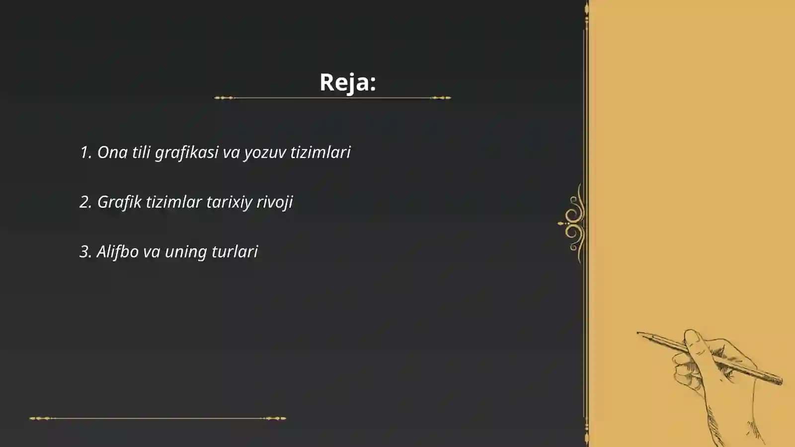 Ona tili grafikasi va yozuv tizimlari 2