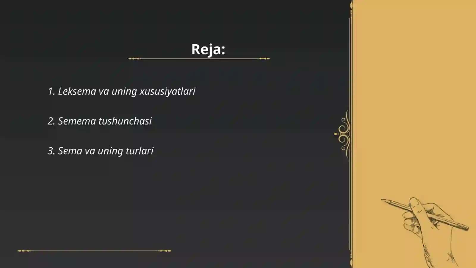 Leksemaning semantik tabiati: leksema, semema va sema 2